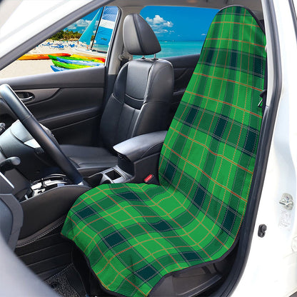 St. Patrick's Day Scottish Plaid Print Waterproof Car Seat Cover