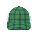 St. Patrick's Day Scottish Plaid Print White Mesh Trucker Hat