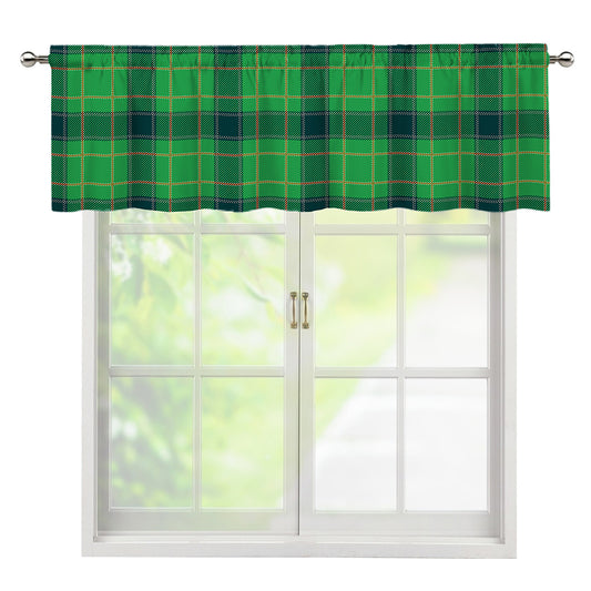 St. Patrick's Day Scottish Plaid Print Window Valance
