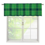 St. Patrick's Day Scottish Plaid Print Window Valance