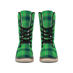 St. Patrick's Day Scottish Plaid Print Winter Boots