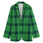 St. Patrick's Day Scottish Plaid Print Women's Blazer