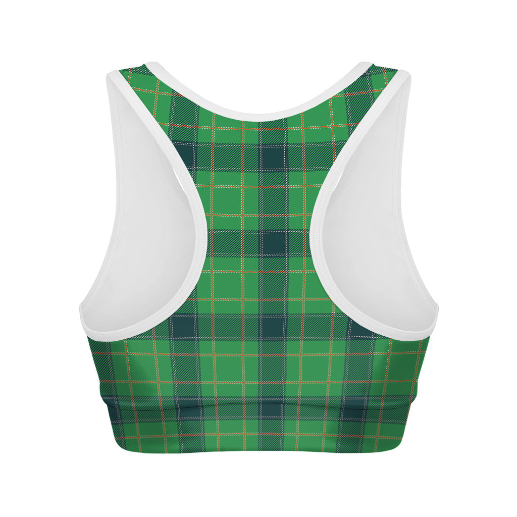 St. Patrick's Day Scottish Plaid Print Women's Sports Bra