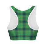 St. Patrick's Day Scottish Plaid Print Women's Sports Bra