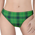 St. Patrick's Day Scottish Plaid Print Women's Thong