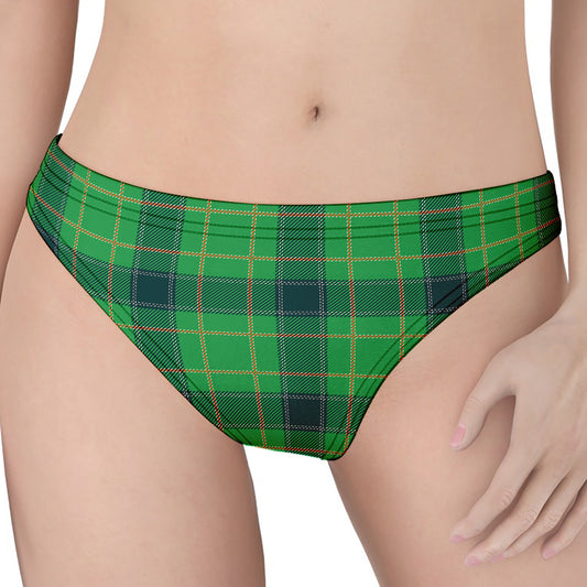 St. Patrick's Day Scottish Plaid Print Women's Thong