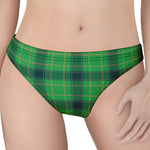 St. Patrick's Day Scottish Plaid Print Women's Thong