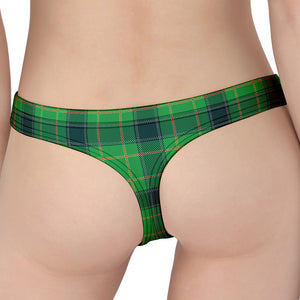 St. Patrick's Day Scottish Plaid Print Women's Thong