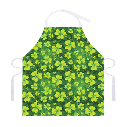 St. Patrick's Day Shamrock Pattern Print Adjustable Apron