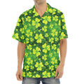 St. Patrick's Day Shamrock Pattern Print Aloha Shirt