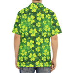 St. Patrick's Day Shamrock Pattern Print Aloha Shirt