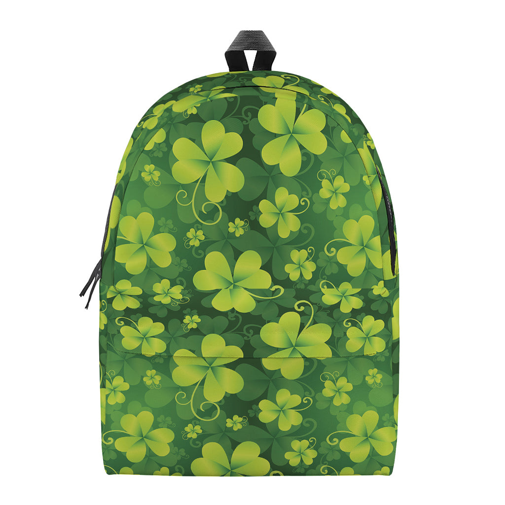 St. Patrick's Day Shamrock Pattern Print Backpack