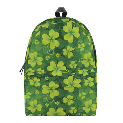 St. Patrick's Day Shamrock Pattern Print Backpack