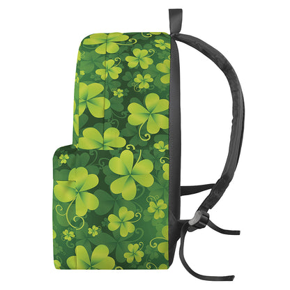 St. Patrick's Day Shamrock Pattern Print Backpack