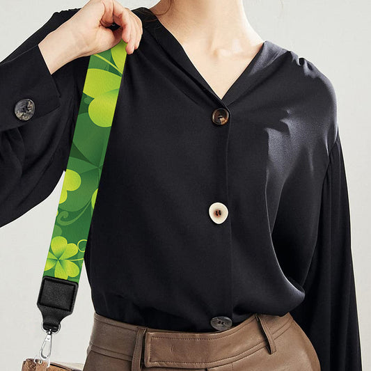 St. Patrick's Day Shamrock Pattern Print Bag Strap