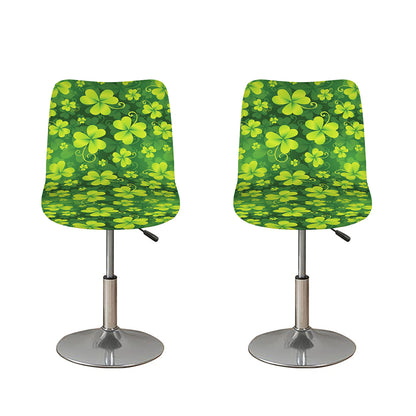 St. Patrick's Day Shamrock Pattern Print Bar Stool Covers