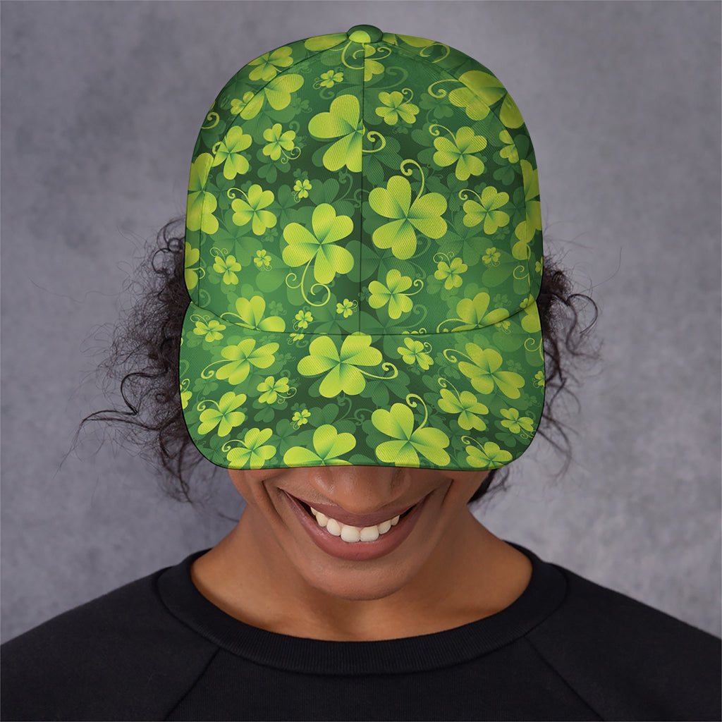 St. Patrick's Day Shamrock Pattern Print Baseball Cap