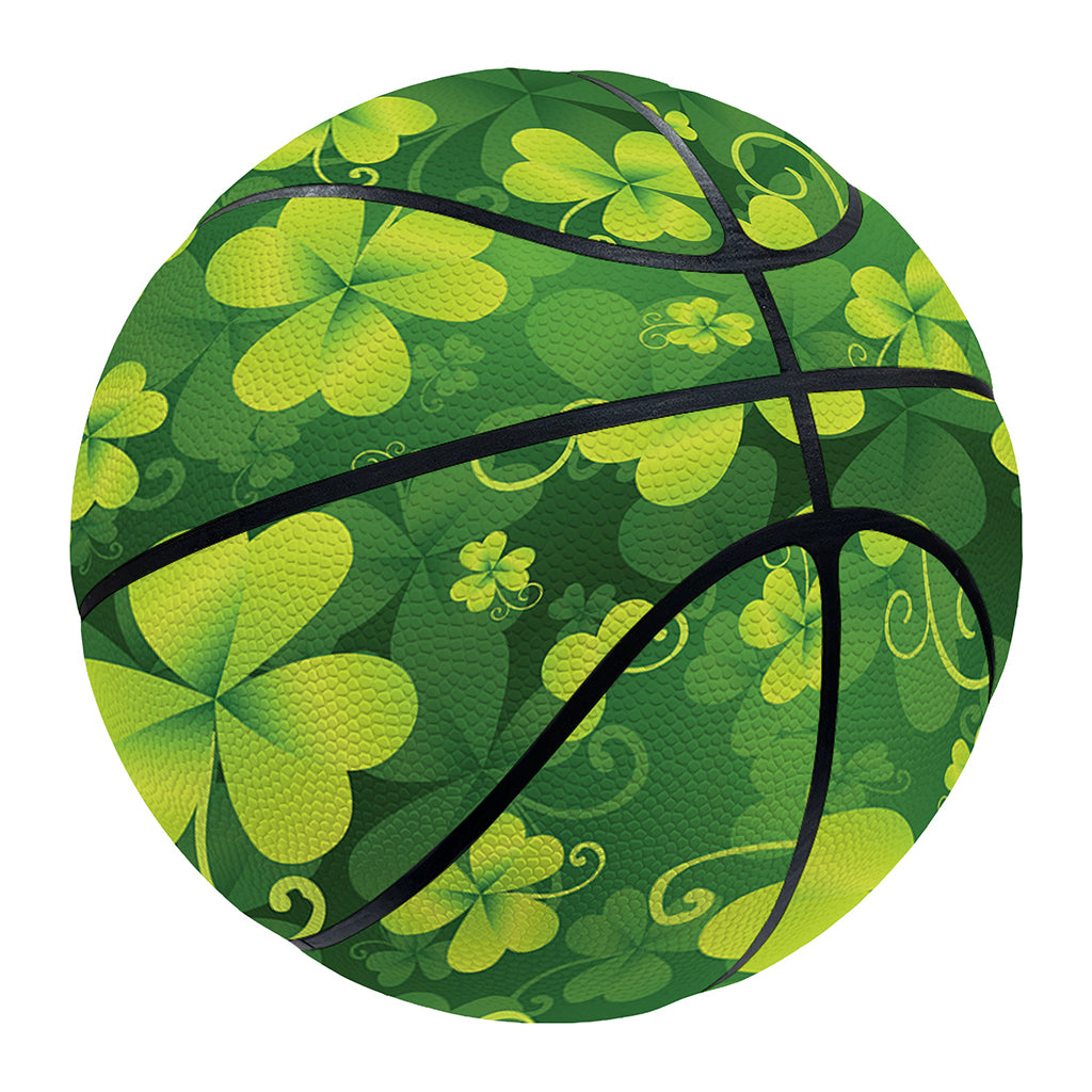 St. Patrick's Day Shamrock Pattern Print Basketball