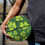 St. Patrick's Day Shamrock Pattern Print Basketball