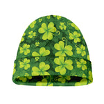 St. Patrick's Day Shamrock Pattern Print Beanie