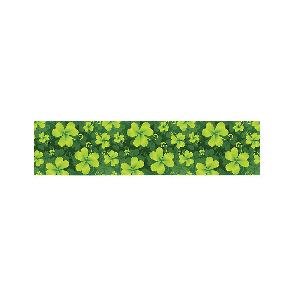 St. Patrick's Day Shamrock Pattern Print Bed Runner