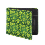 St. Patrick's Day Shamrock Pattern Print Bifold Wallet