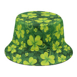 St. Patrick's Day Shamrock Pattern Print Bucket Hat