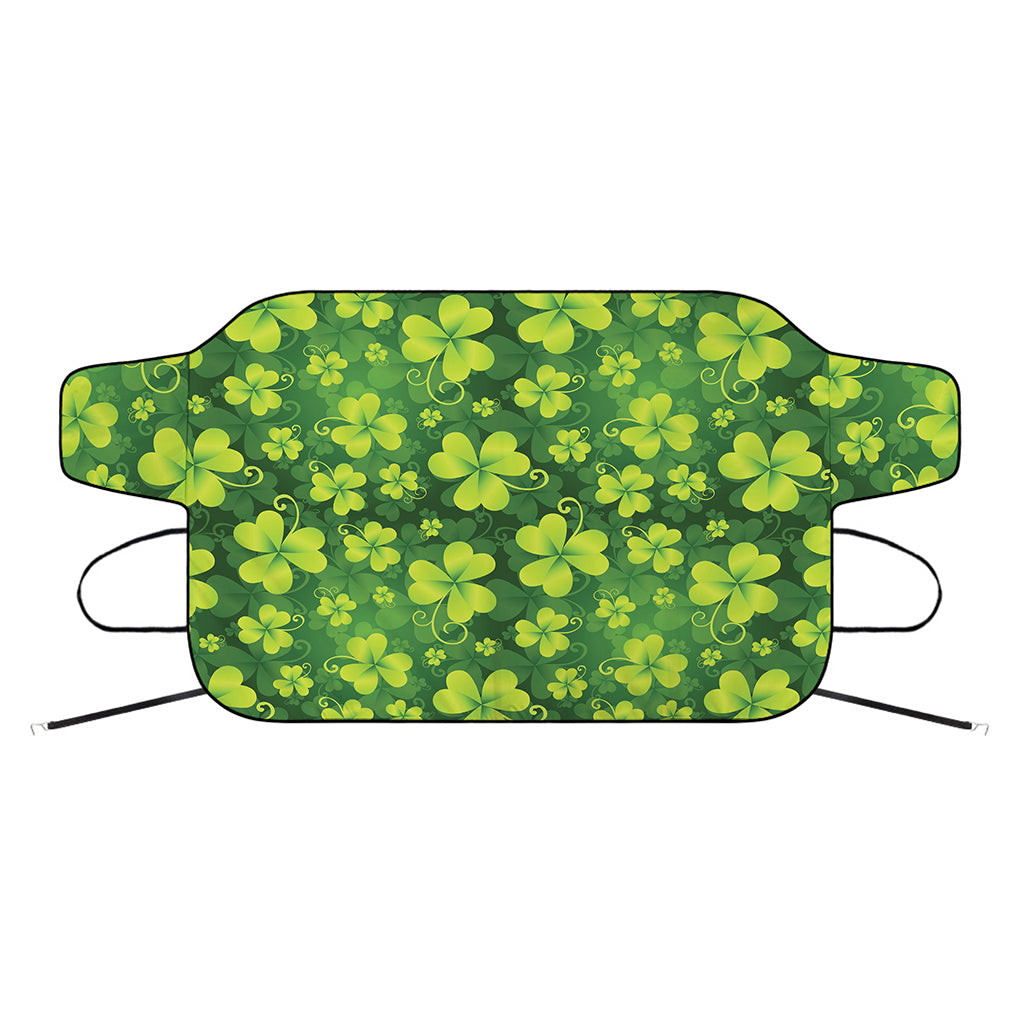 St. Patrick's Day Shamrock Pattern Print Car Windshield Snow Cover