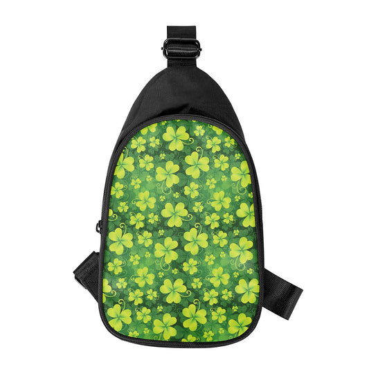 St. Patrick's Day Shamrock Pattern Print Chest Bag