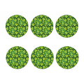 St. Patrick's Day Shamrock Pattern Print Coaster Set