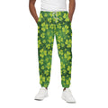 St. Patrick's Day Shamrock Pattern Print Cotton Sweatpants