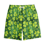 St. Patrick's Day Shamrock Pattern Print Cotton Shorts
