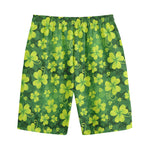 St. Patrick's Day Shamrock Pattern Print Cotton Shorts