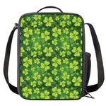 St. Patrick's Day Shamrock Pattern Print Crossbody Lunch Bag