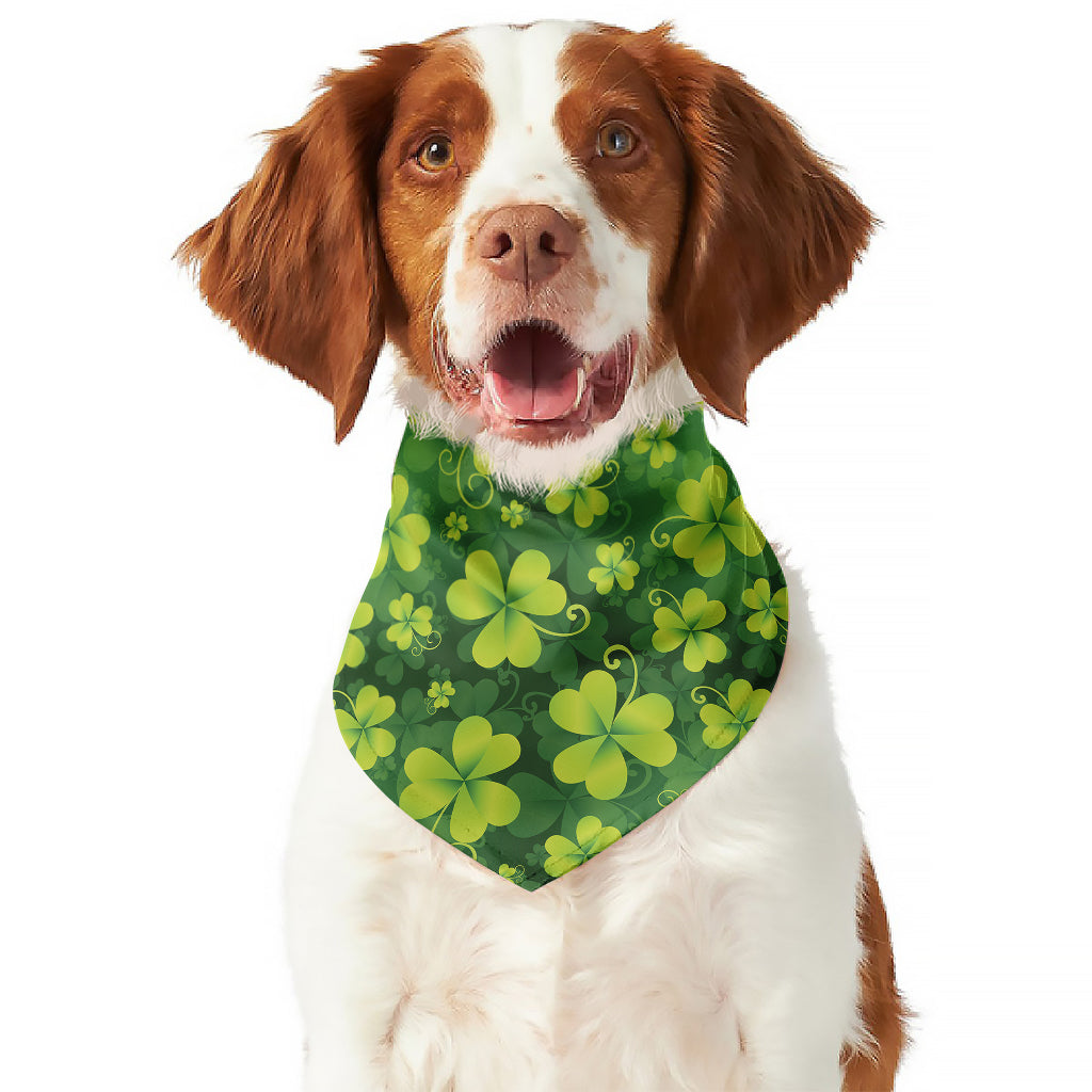 St. Patrick's Day Shamrock Pattern Print Dog Bandana