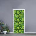 St. Patrick's Day Shamrock Pattern Print Door Sticker