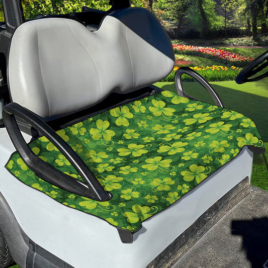 St. Patrick's Day Shamrock Pattern Print Golf Cart Seat Cover