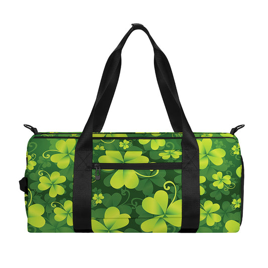 St. Patrick's Day Shamrock Pattern Print Gym Bag