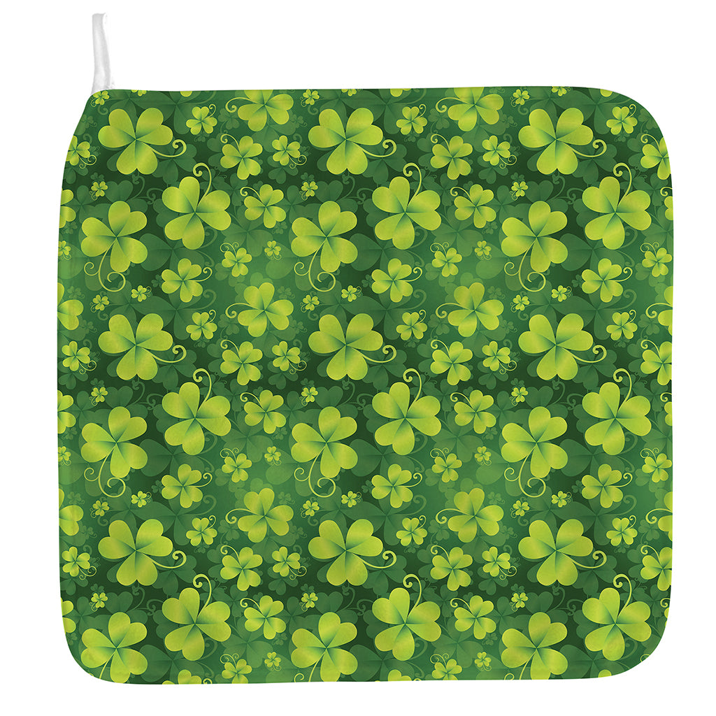 St. Patrick's Day Shamrock Pattern Print Hand Towel