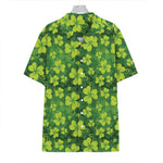 St. Patrick's Day Shamrock Pattern Print Hawaiian Shirt