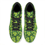 St. Patrick's Day Shamrock Pattern Print High Top Leather Sneakers