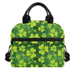 St. Patrick's Day Shamrock Pattern Print Insulated Lunch Bag