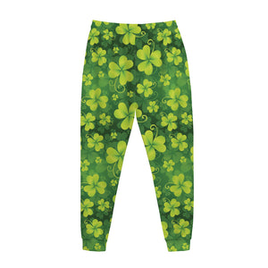 St. Patrick's Day Shamrock Pattern Print Jogger Pants
