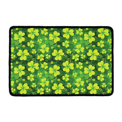 St. Patrick's Day Shamrock Pattern Print Kitchen Mat