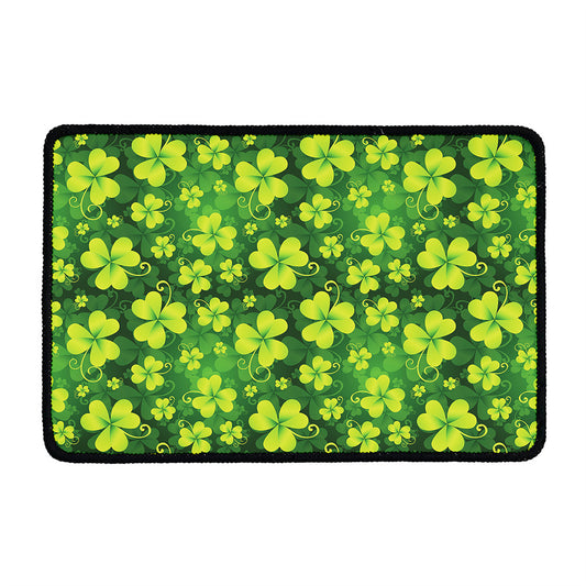 St. Patrick's Day Shamrock Pattern Print Kitchen Mat