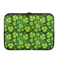 St. Patrick's Day Shamrock Pattern Print Laptop Sleeve