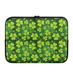 St. Patrick's Day Shamrock Pattern Print Laptop Sleeve
