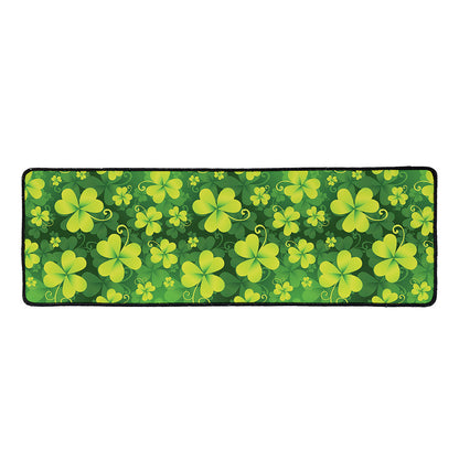 St. Patrick's Day Shamrock Pattern Print Long Kitchen Mat