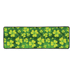 St. Patrick's Day Shamrock Pattern Print Long Kitchen Mat