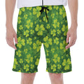 St. Patrick's Day Shamrock Pattern Print Men's Beach Shorts